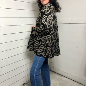 Vintage shiny gold open cardigan